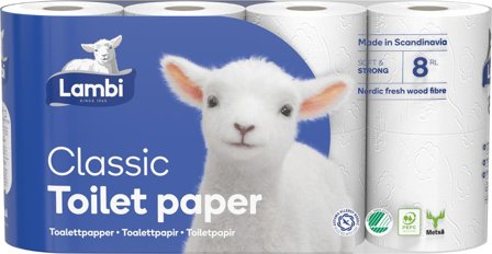 LAMBI Toalettpapper Classic 40/fp - Lyreco - Städ och hygien - Toalettpapper och torkpapper - Toalettpapper - rulle
