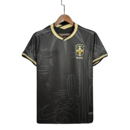 2022 Brasilien svart specialutgåva anpassad jersey träningsdräkt kortärmad jersey T-shirt Solskjaer NO.20 S