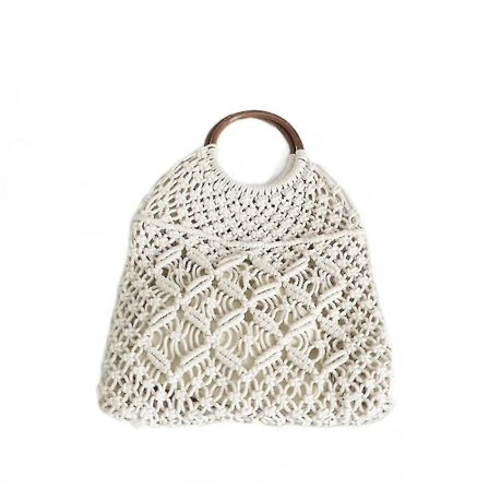 Vevd Hul Håndveske, Trendy Retro Ryggsekk, Enkel Veske【PL】