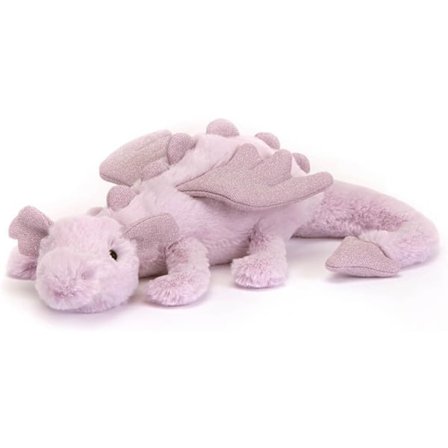 Jellycat Stor Rosa Drage Plysjleke, 66 cm, Mytisk Myk Leke, Klassisk Barnegave, Fantasy Kosedyr Lilla Utgave