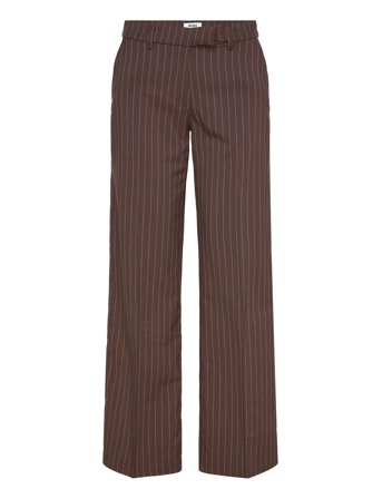 Monki Low Rise Twill Suiting Trousers - Brown - 44