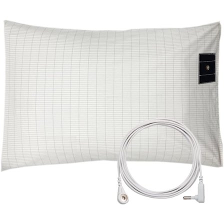 Jordande örngott queen Silver Conductive Soft Organic Cotton Jordande örngott med 15ft jordkabel för Bette