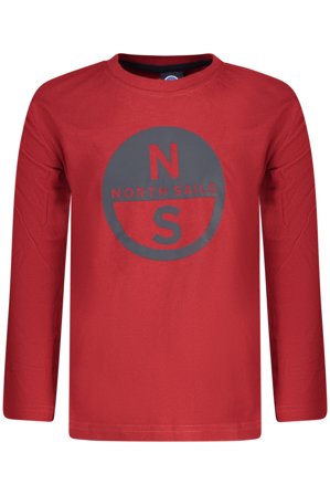 North Sails T-shirt Maniche Lunghe Bambino Rosso