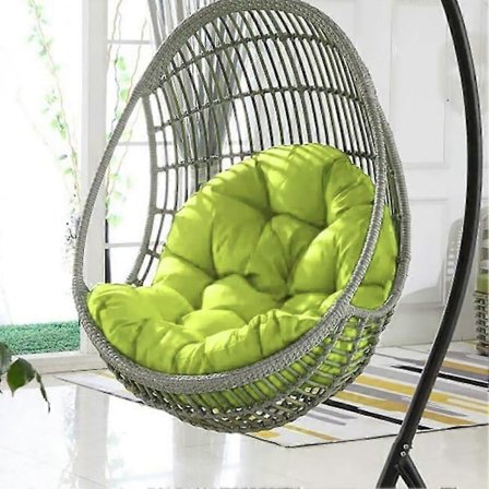 Hængende æggestol hængekøje til indendørs brug med tyk pude og puder (kun sædehynde inkluderet) - WELLNGS