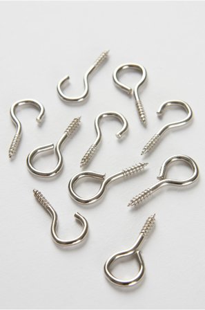 Jotex - Med Krok Og Løkke Nikkel - 5-pakning - Kjøp Gardintilbehør hos Jotex