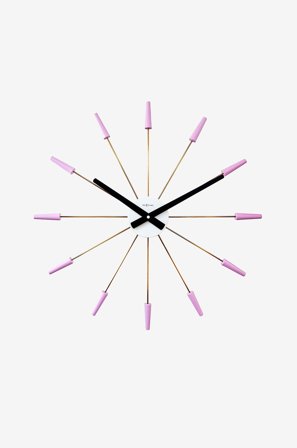 NeXtime - Seinäkello Plug Inn 58 cm - Liila - Seinäkellot & pöytäkellot - - Homeroom
