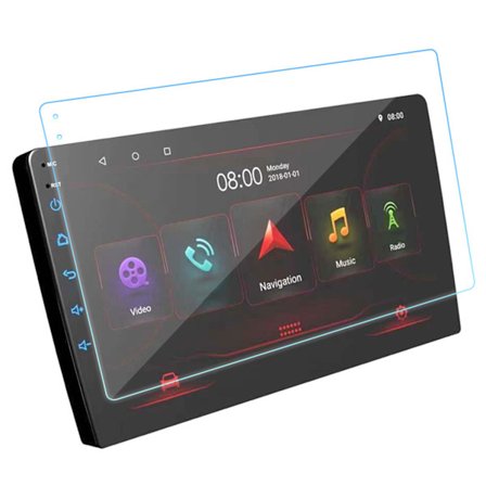 10 tommer bilnavigationsskærmbeskytter, antirefleks, anti-fingeraftryk, hærdet film til central kontrol med rengøringssæt