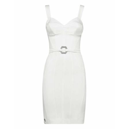 Philipp Plein, Short Dress Elegant Biały, Kobieta, Rozmiar: M