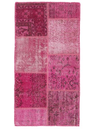 Patchwork Teppich Moderner Dunkelrosa/Rosa (Wolle, Türkei)