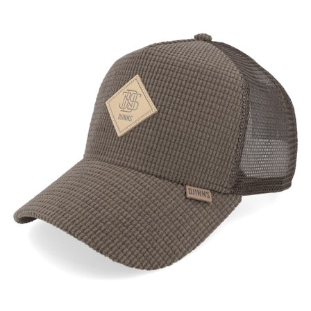 Djinns - Brun trucker Caps - Hft Cap Waffle Corduroy Brown A-Frame Trucker @ Hatstore