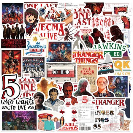 Stranger Things -tarrapaketti | Graffityyliset tarrat | Fanitaidekoristeelliset tarrat *Malli 2-50 KPL*