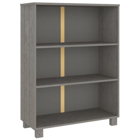 Vidaxl Bokhylla Ljusgrå 85x35x112 Cm Massiv Furu Grå