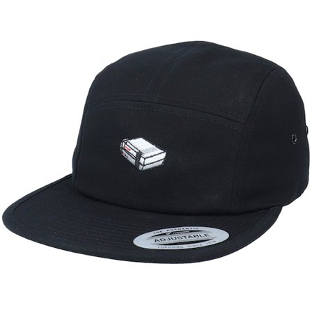 Iconic - Sort 5panel Kasket - Retro Nes Black 5-Panel @ Hatstore