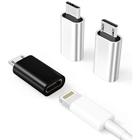 3-pak, Micro USB til Lightning-adapter, Lightning-hun til Micro-USB-han-adapter