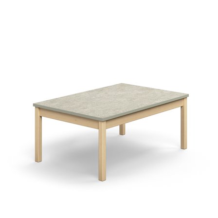 Tisch DECIBEL, 1200x800x530 mm, schalldämmendes Linoleum, grau
