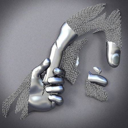 Kærlighedshjerte Grå-3d Kunst Væg Metal Figur Skulptur Par Hængende Maleri Til Hjemmet