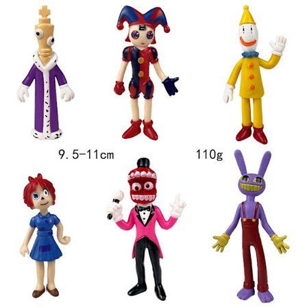 6/7/9/10/12 stk. The Amazing Digital Circus Action Figure Toys Jax Pomni Figures Doll Samleobjekt Modell Barn Julegave Bursdagsgaver