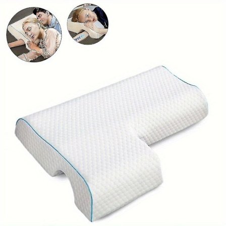 1 stk. Buet Cuddle Pude med Langsom Tilbagefjedrende Hukommelsesskum til Par - Anti-tryk Håndpude til db