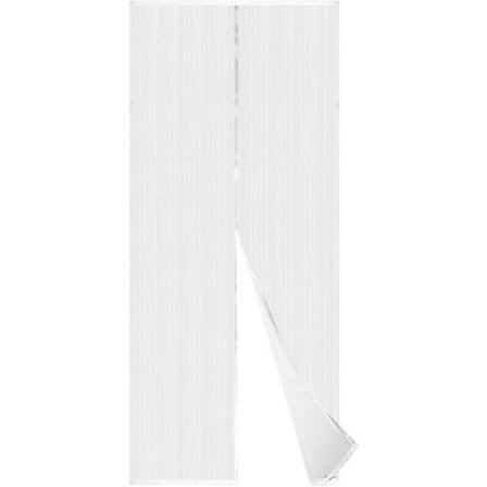 Magnetiskt myggnät för dörr ultrafint nät komplett installationskit 80 x 210 cm vit YYV
