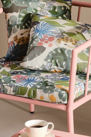 Jotex - Seteunderlag Lenestol Grön Djungel - MENTON - Kjøp Puter & sitteputer hos Jotex