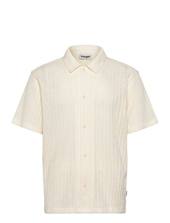 Ss Knit Shirt Cream Wrangler