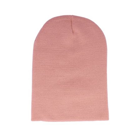 Beechfield - Rosa longbeanie Beanie - Dusky Pink Long Blank Beanie @ Hatstore
