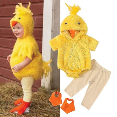 Karneval 2024 kyllingkostyme for småbarn, kyllingkostyme for babyer og barn_Billige gaver