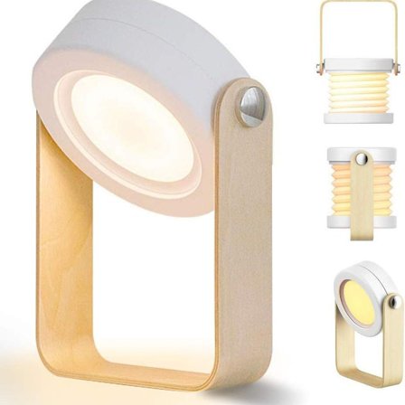 Pöytävalaisin LED-yöpöytävalaisin, yövalolyhty vintage kosketushimmennettävä, 3 KLB