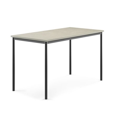 Tisch SONITUS, 1600x800x900 mm, Linoleum hellgrau, anthrazit