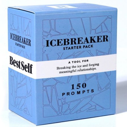 BestSelf Icebreaker Kortlek - Engagerande Isbrytarspel med 150 Samtalsstartare, Högkvalitativa Samtalskort - A GS