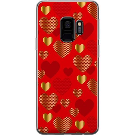 Kompatibelt Mobilskal till Samsung Samsung Galaxy S9 GoldenHearts