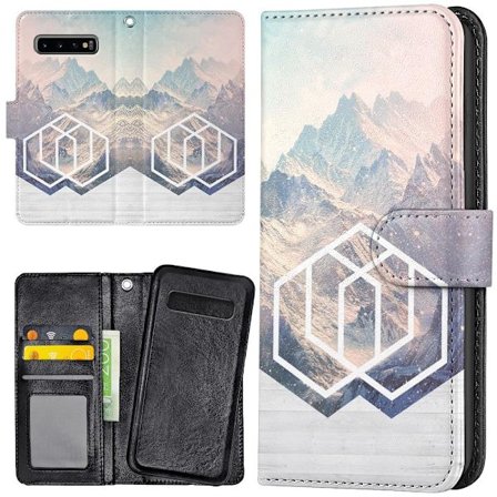 Samsung Galaxy S10 - Plånboksfodral/Skal Konst Berg