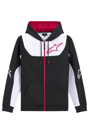 Bluza z Kapturem Alpinestars Sessions V3 Czarny/Złamany Biały/Czerwony XL