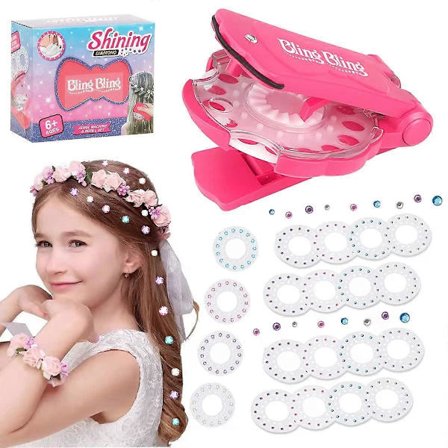 Kit Glittersten Hår med 300 Hårsten Hurtig Hårsten Stempler Hår Glitter Maskine Bling Hår Tilbehør Diamant Enhed Rhinestones Ædelsten St