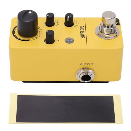 Gul liten elektrisk gitar effektpedal varm naturlig dynamisk simulert mini bass effektpedal erstatning