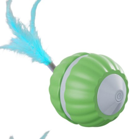 Interaktiv USB-C genopladelig kattelegetøjsbold med bevægelse og berøringsaktivering, 60 min batteritid Green