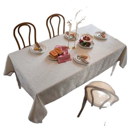 Fransk Lätt Lyx Enfärgad Bordsduk - Elegant Bordsduk i Blandmaterial för Vardag och Fest, Finns i Flera Storlekar