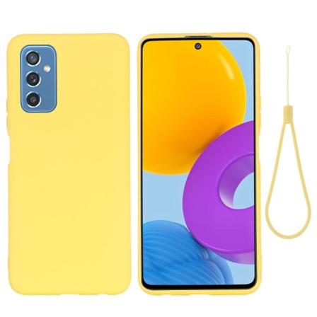 Matte Liquid Samsung Galaxy M52 5G silikone cover - Gul Yellow