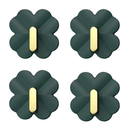 Selvklæbende kroge til væg, ingen skader, kraftig taskeophæng, dekorativ taskeholder, klæbende vægophæng (grøn)