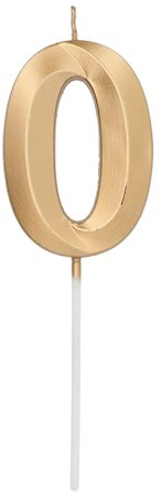 Sifferljus Guld metallic "0-9" Siffra 0 - Partyninja.se