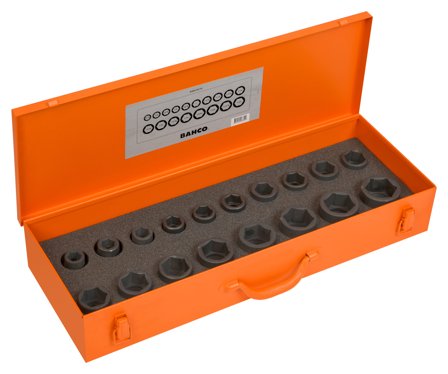 Bahco K8901Z/18 Kraftpipesett 3/4", 18 deler, Håndverktøy