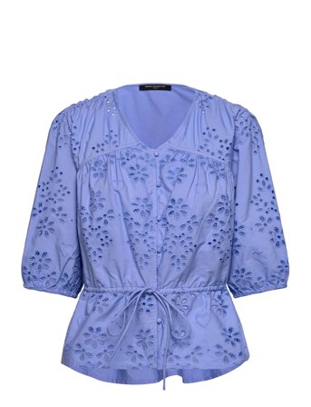 French Connection | Cambria Cotton Ss Broderie Top | 34