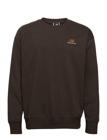 Uni-Ssentials French Terry Crewneck Sweatshirt Sweatshirt Trøje Sort New Balance
