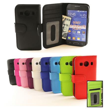 Plånboksfodral Samsung Galaxy Ace 4 (g357f) Grön