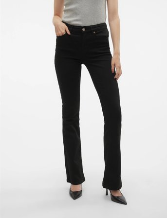 Vero Moda Vmflash Mr Flared Jeans Li140 Ga Noos - Black - XL x 32
