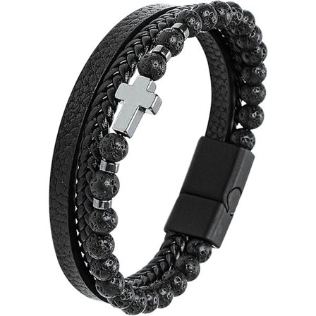 Herrarmband, herr läderarmband, livets träd armband, rostfritt stål herr armband, presenter till män