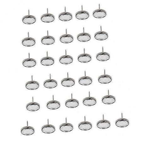 3-12-pack 25 Stycken Kristall Soffa Sänggavel Knappar Möbeldekoration Silver