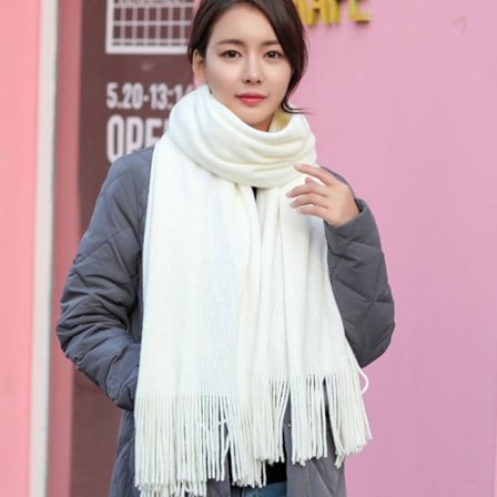 Allsidig skjerf Student Langt skjerf HVIT