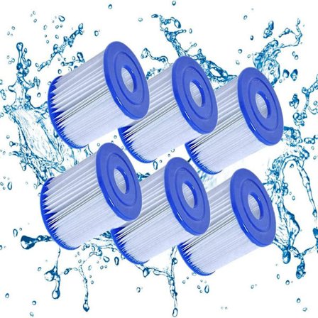 For Bestway Størrelse I Filterpatron for Bassenger, for Bestway Pool Easy Set Filterpatron Erstatning (6 STK)