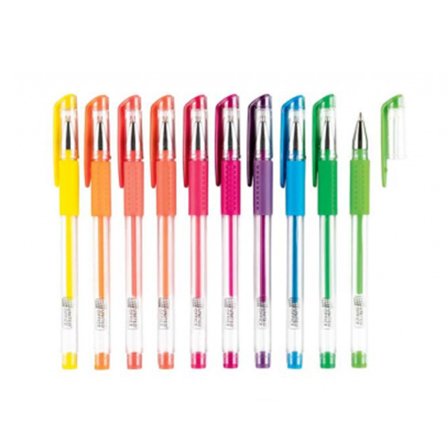 Färgglada neon gelpennor 10 färger